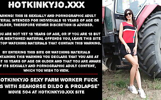 Hotkinkyjo, sexy muzhik fucks her ass with XXL seahorse